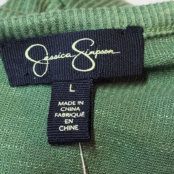 NWT Jessica Simpson |‎ Vineyard Green Syd Ruched Racerback Halter Dress - Large - Picture 7 of 16